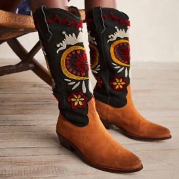 Free People Roundhouse Stitch Boots
